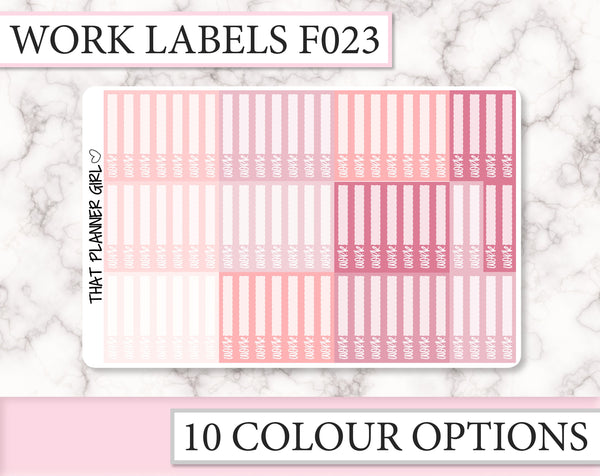 Thin Work Labels V | F023