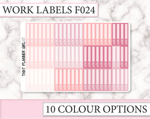 Thin Work Labels V2 | F024