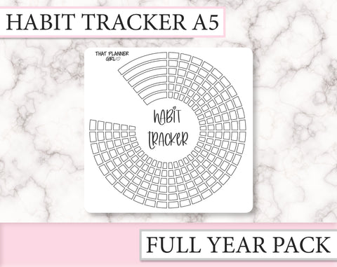 Circle Habit Tracker A5 | BU001
