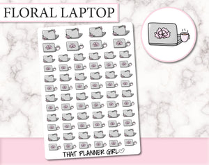 Floral Laptop Doodle | D006