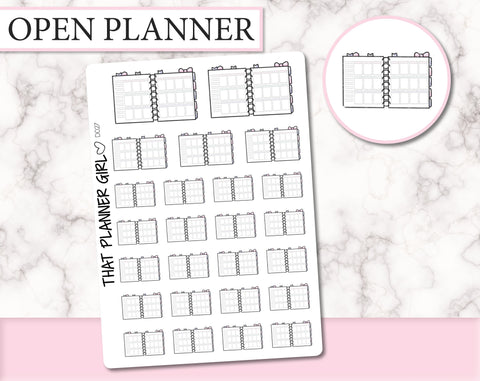 Blank Open Planner Spread | D027