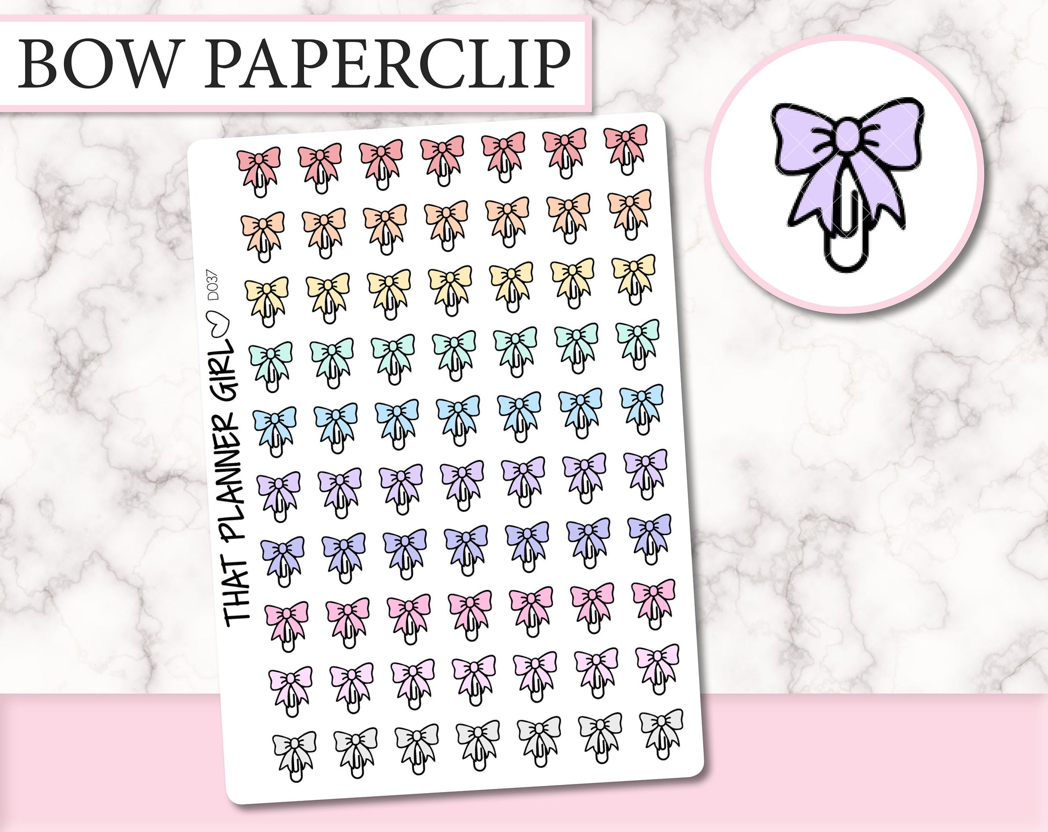 Bow Paper Clips | D037