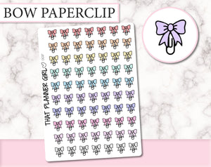 BOW PRINTABLE STICKERS, Printable Planner Stickers, Printable Bow
