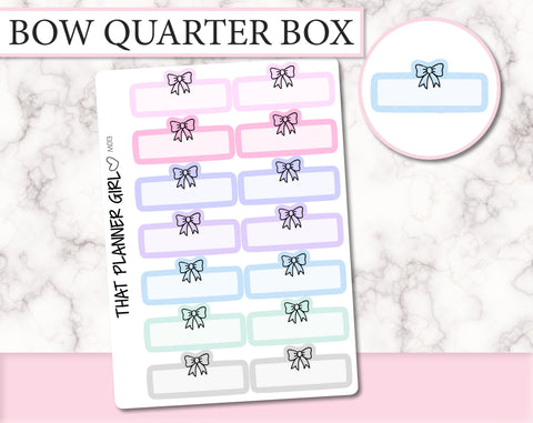 Bow Quarter Boxes | M013