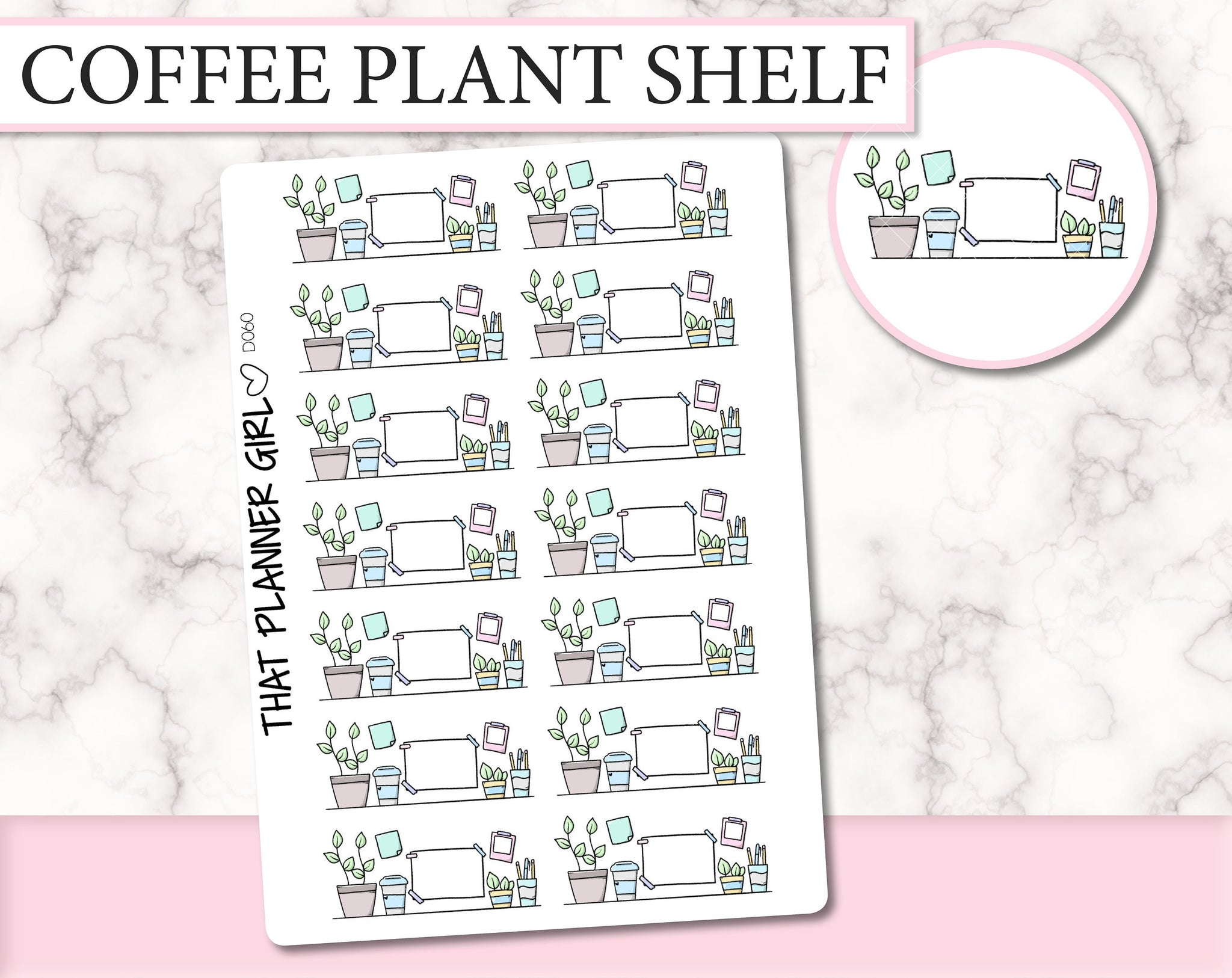 Coffee and Plants Doodle | D060