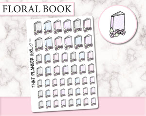 Floral Book Icon | D117