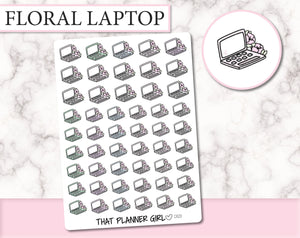 Floral Laptop Doodle | D123