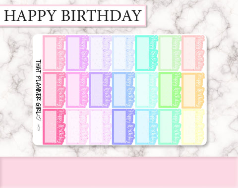 Happy Birthday Half Boxes | M035
