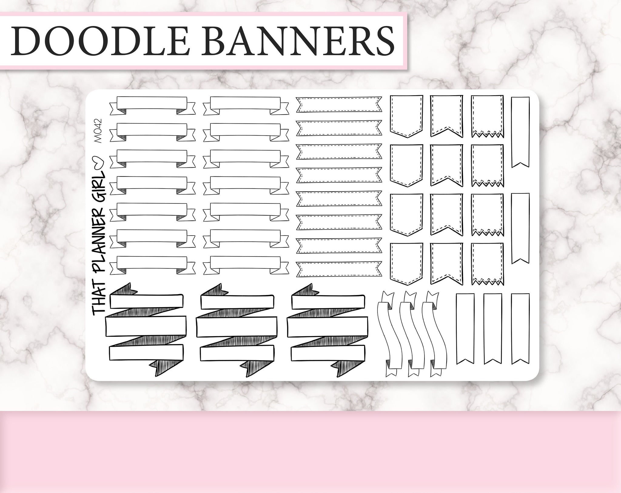 Large Doodle Banners + Flags | BU004
