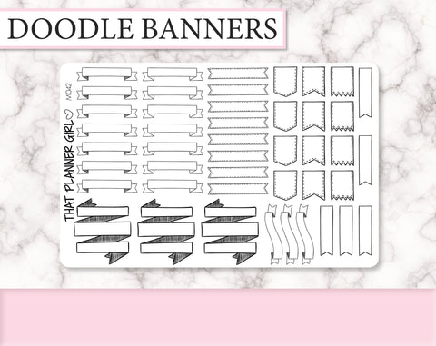Large Doodle Banners + Flags | BU004