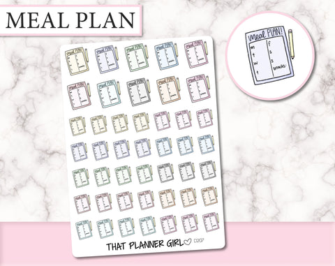 Meal Plan Doodle Stickers | D207