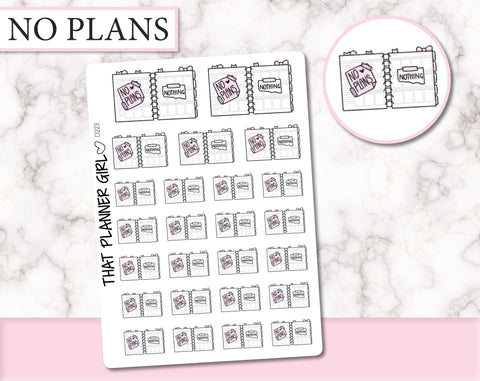 No Plans Planner Spread | D223