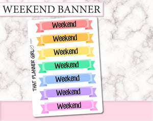 Rainbow Flag Weekend Banner | M069