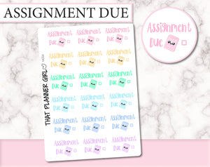 Assignment Due | M004