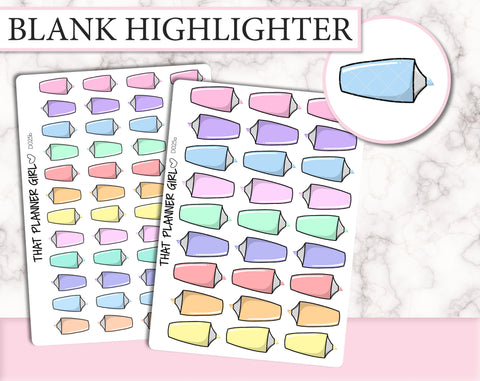 Blank Highlighter Doodle | D025