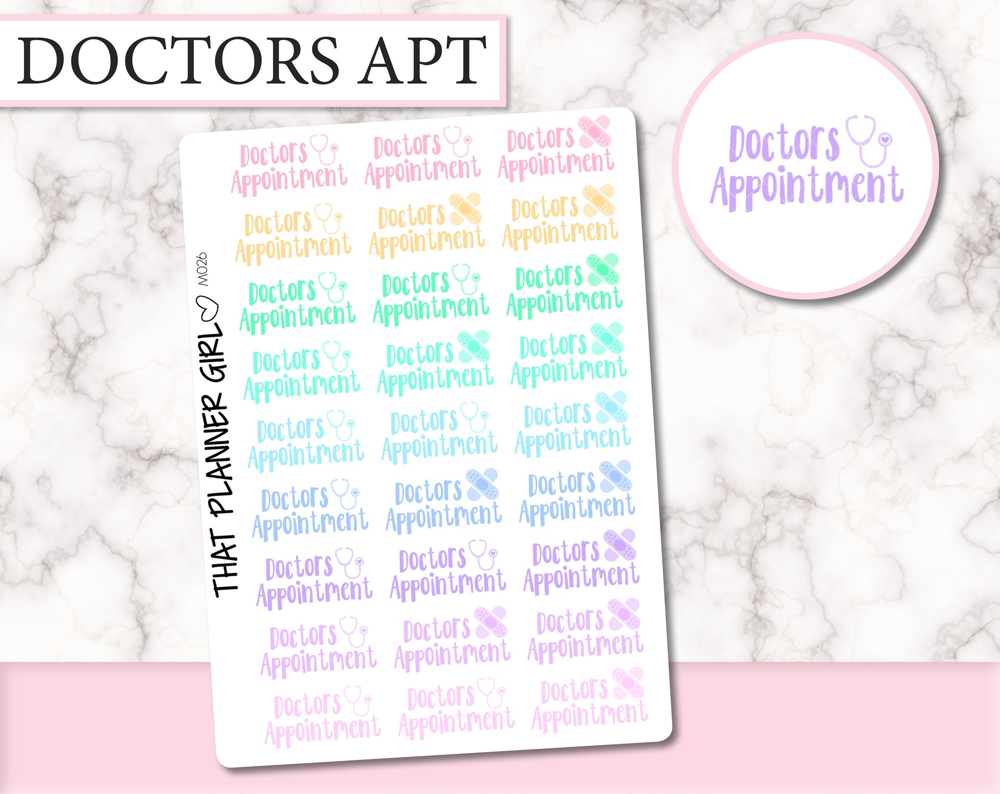 Doctors Appointment Word Labels | M026