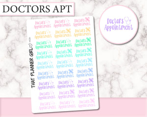 Doctors Appointment Word Labels | M026
