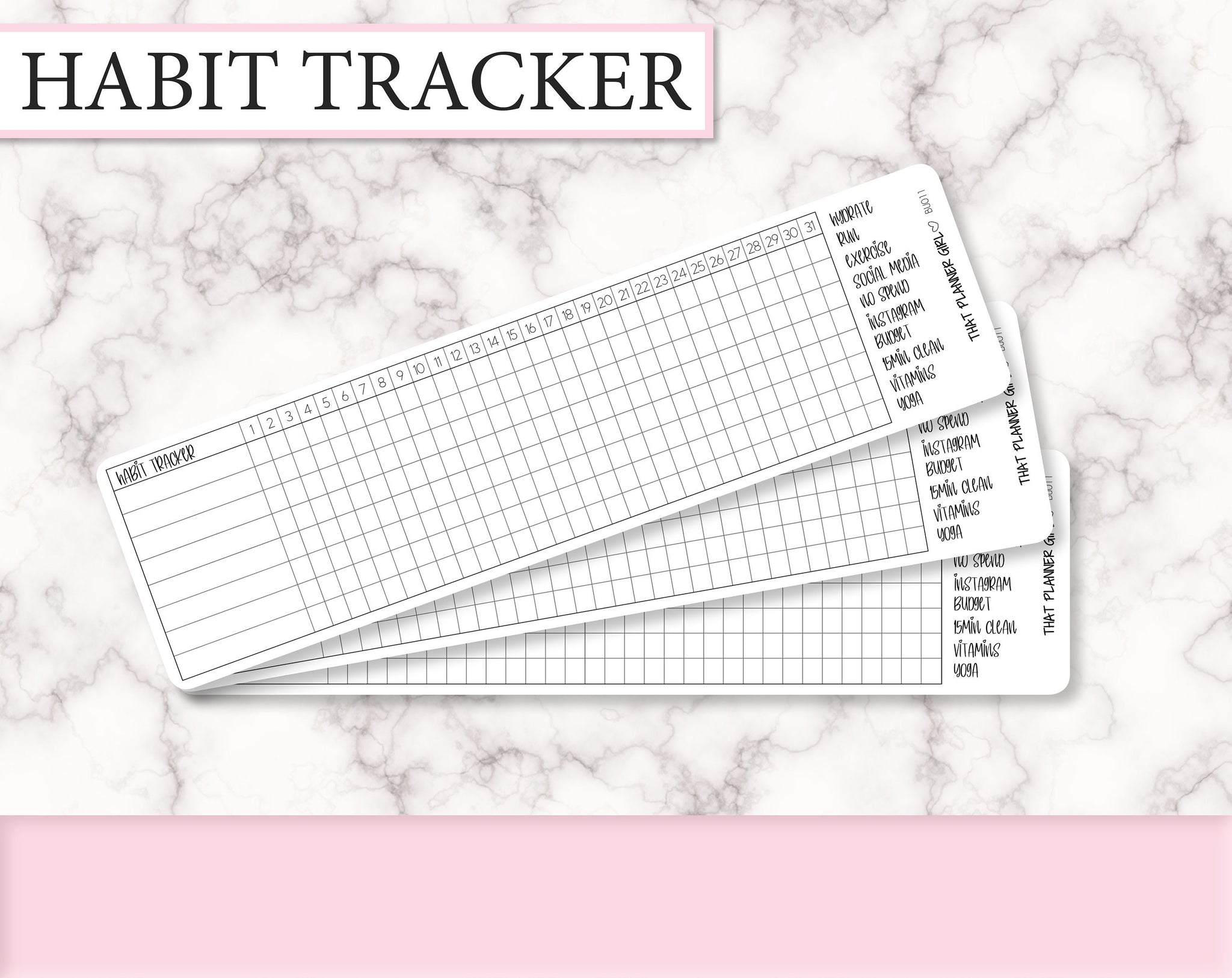Monthly Habit Tracker | BU011