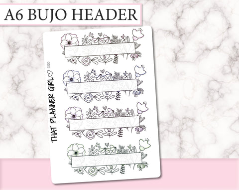 Floral Book Stickers | D119