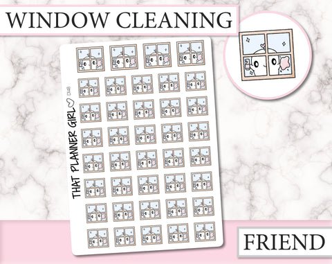 Friend Cleaning Windows | D148