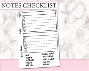 Large Note Page Check Lists | M043