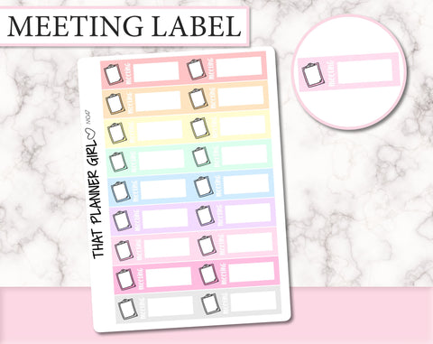 Meeting Doodle Strip / Label Sticker | M047