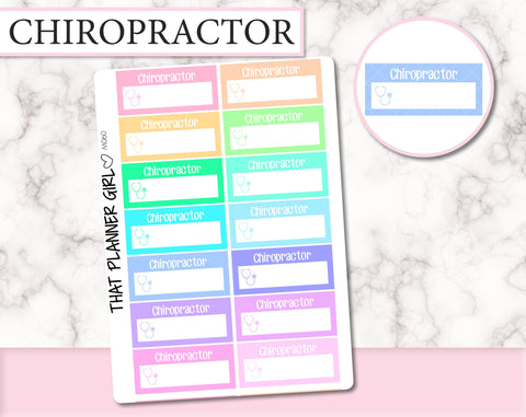 Chiropractor Appointment Labels | M060