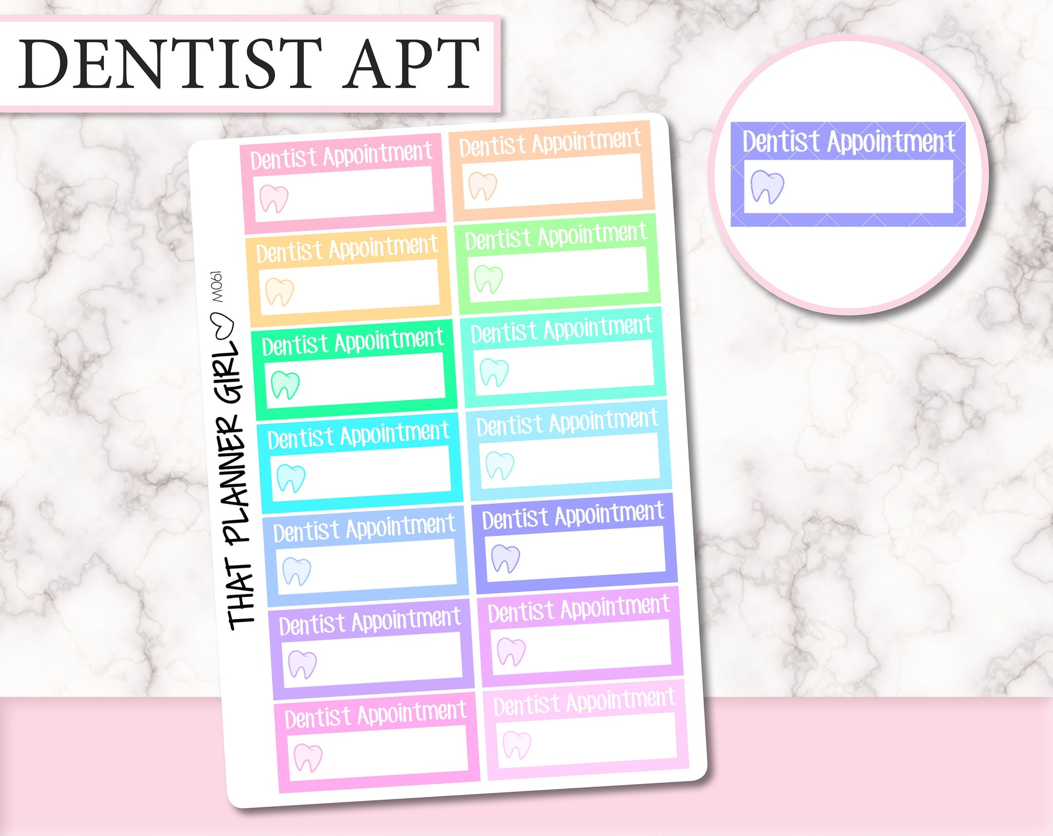 Dentist Appointment Labels | M061
