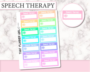 Speech Therapy Appointment Labels | M063